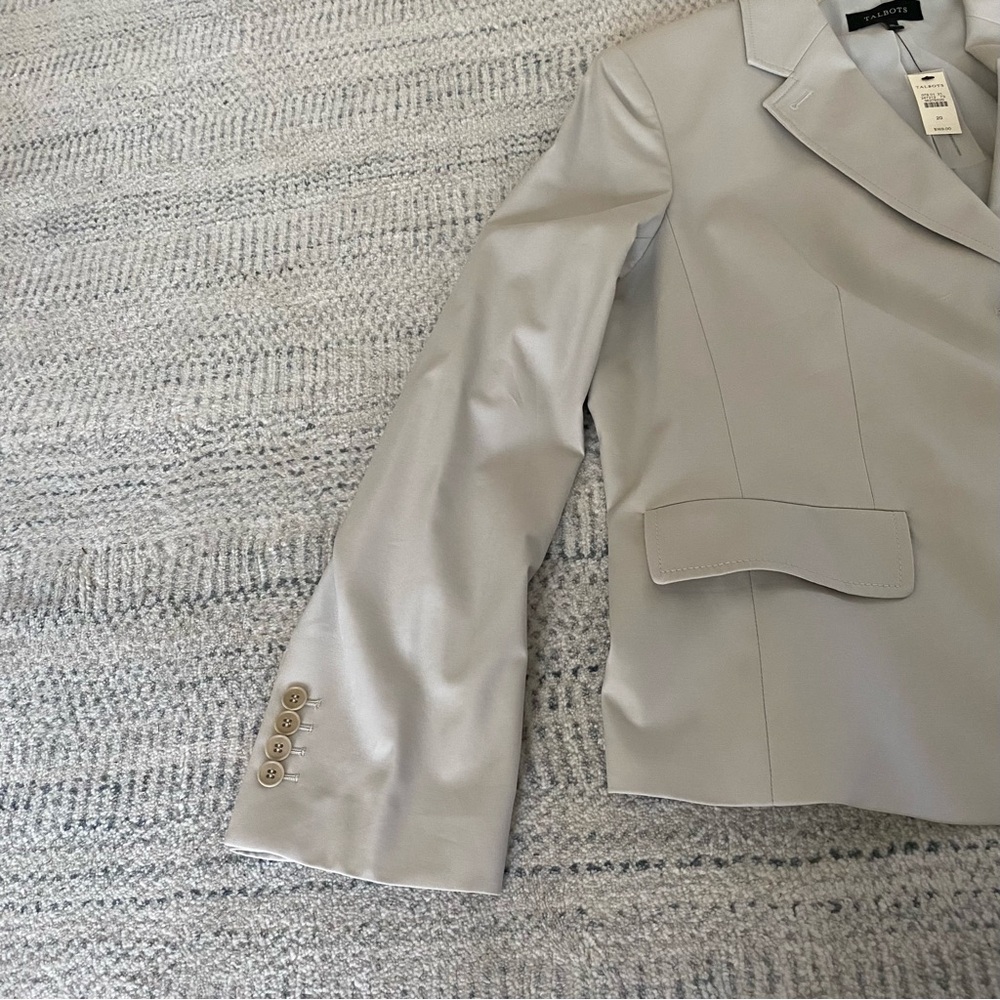 NWT Talbot's Spring Light Gray Grace Fit Blazer, 20 - Picture 5 of 8